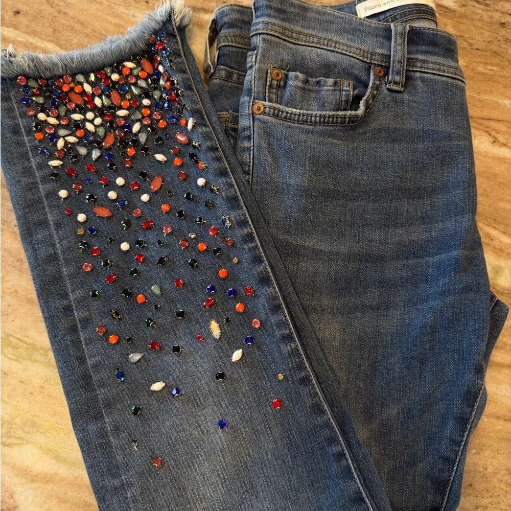 Women’s Embellished Pilcro Blue Jeans. Size 26